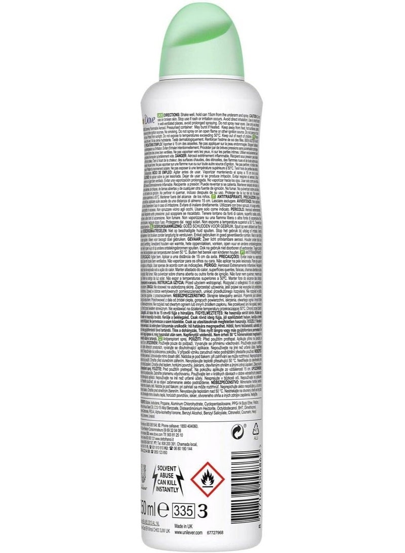 Dove Go Fresh, Deodorant Spray Cucumber and Green Tea 3 x 250ml - Image 4